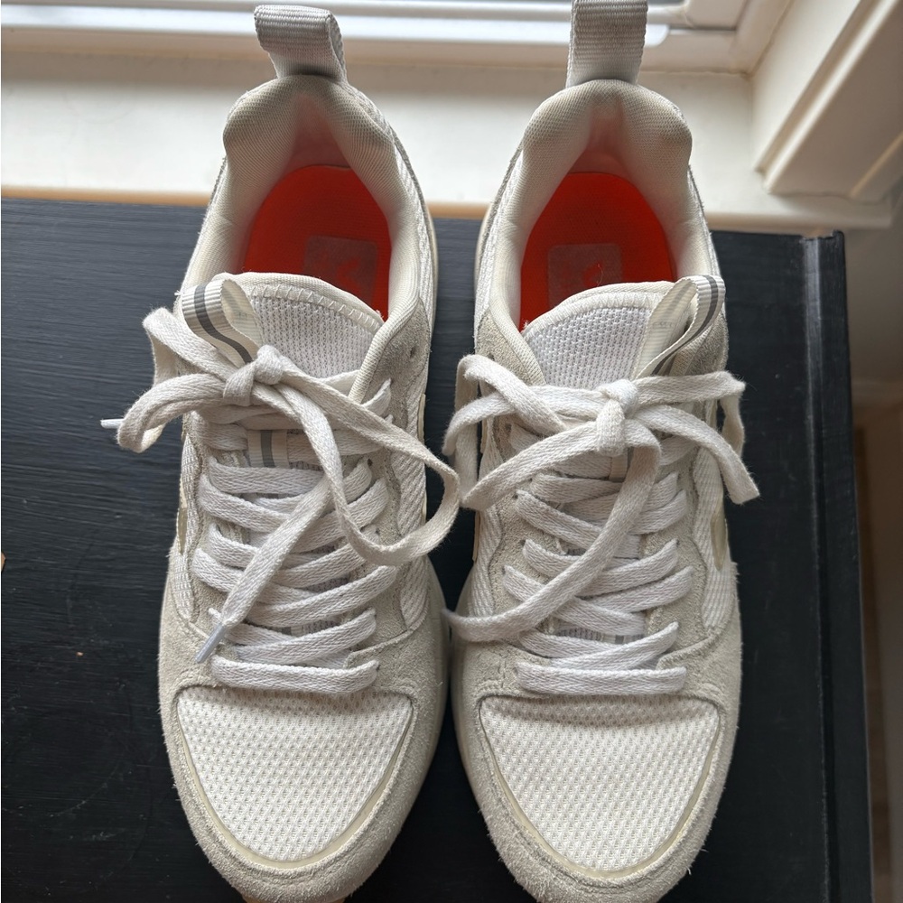 Veja White and Tan Women's Sneakers - Picture 12 of 13